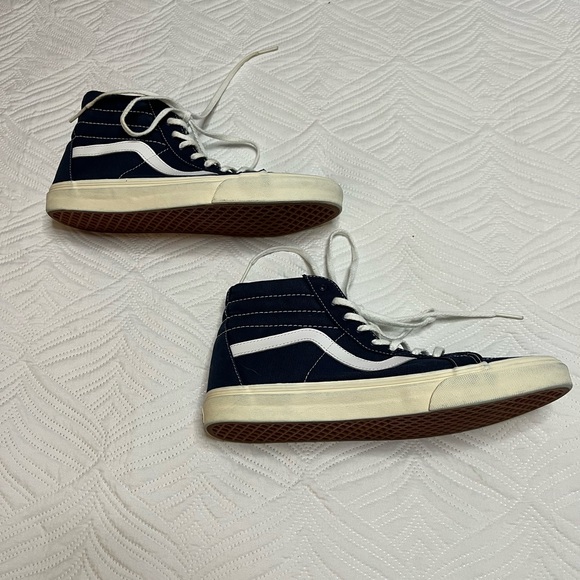 Vans Old Skool Men’s Blue Canvas High Top Sneakers. Size 12 - Picture 4 of 7